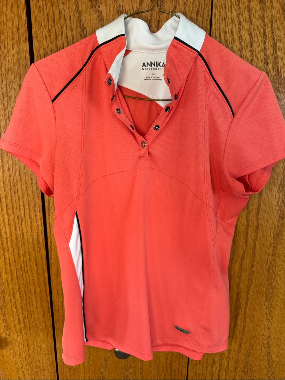 Annika Coral Short-Sleeve Golf Polo